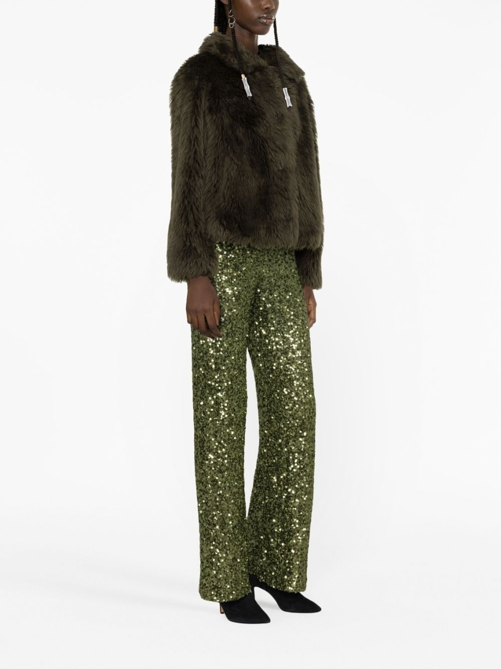 long-haired woven wool jacket - 4