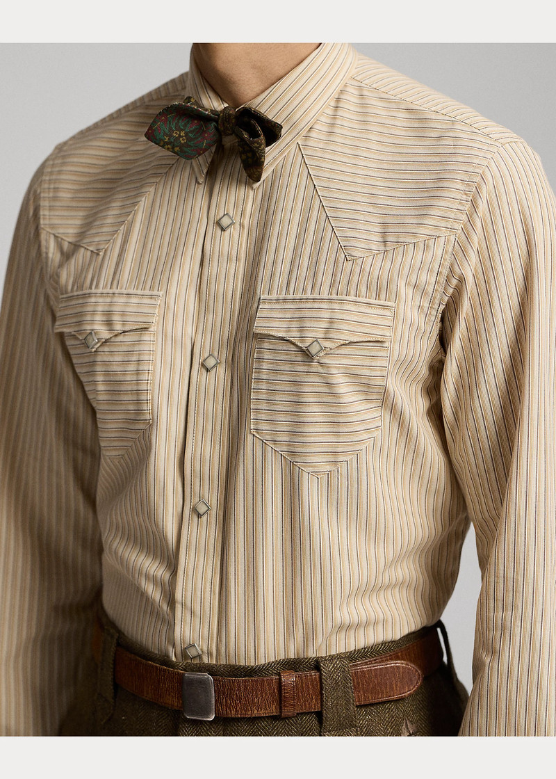 Slim Fit Striped Western Shirt 5