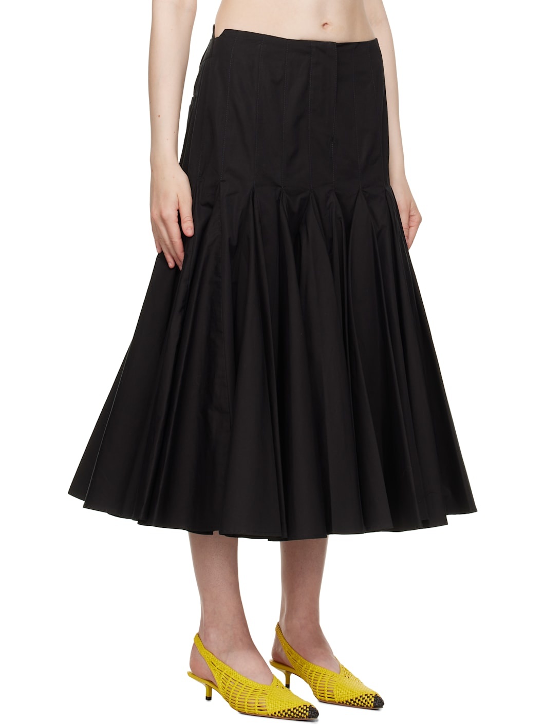 Black La Croisière 'The Agave' Midi Skirt - 2