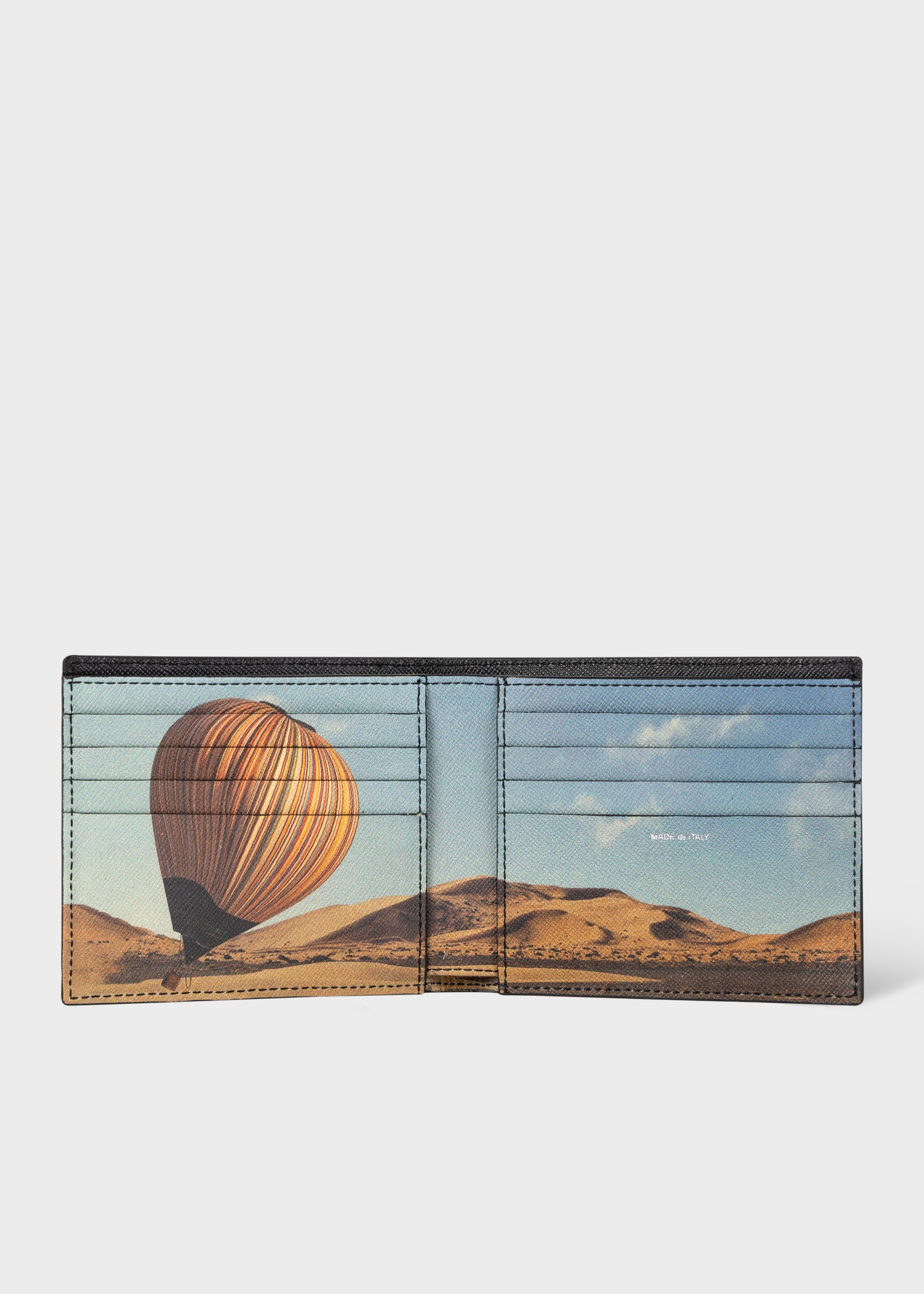 Black 'Signature Stripe Balloon' Interior Billfold Wallet - 2