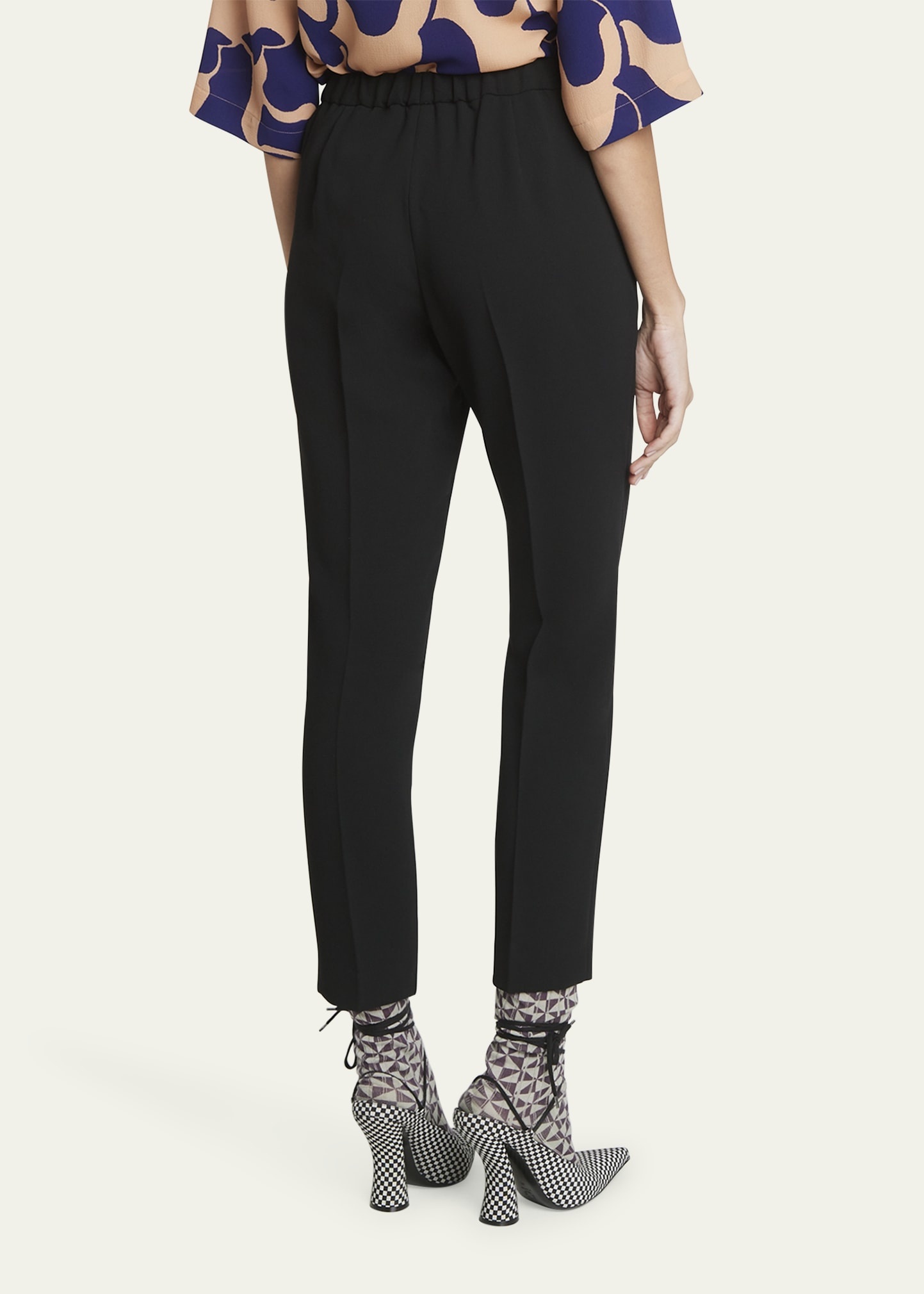 Palmira Tapered Crepe Pants - 3