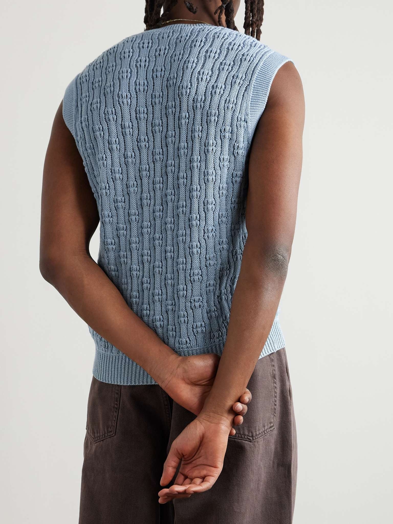 Crocheted Cotton Vest - 3