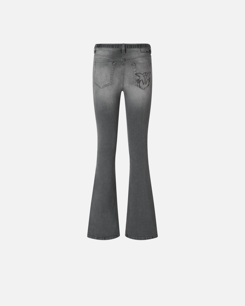 GREY DENIM FLARED JEANS 6