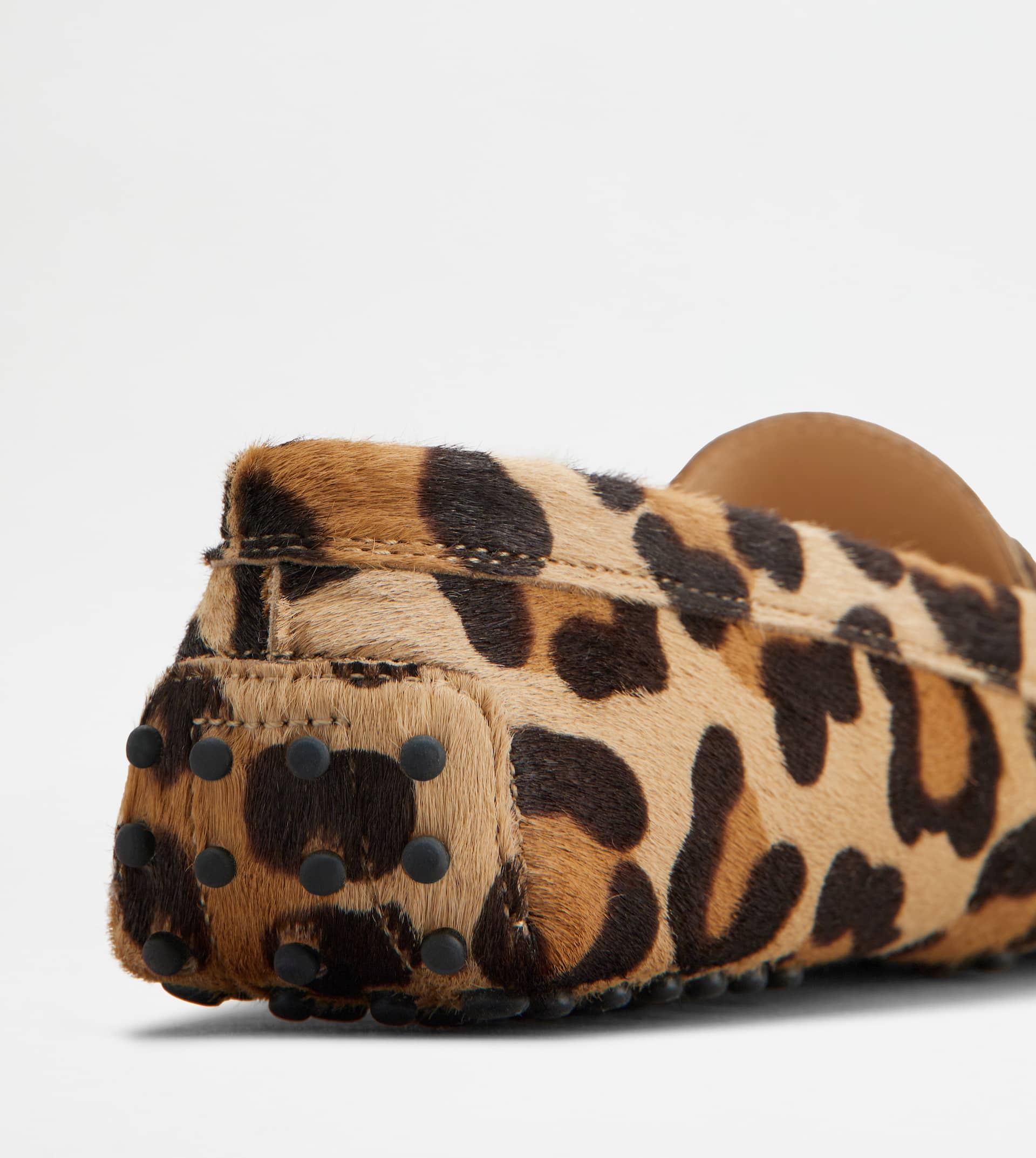 GOMMINO DRIVING SHOES IN PONYSKIN-EFFECT LEATHER - BEIGE - 5