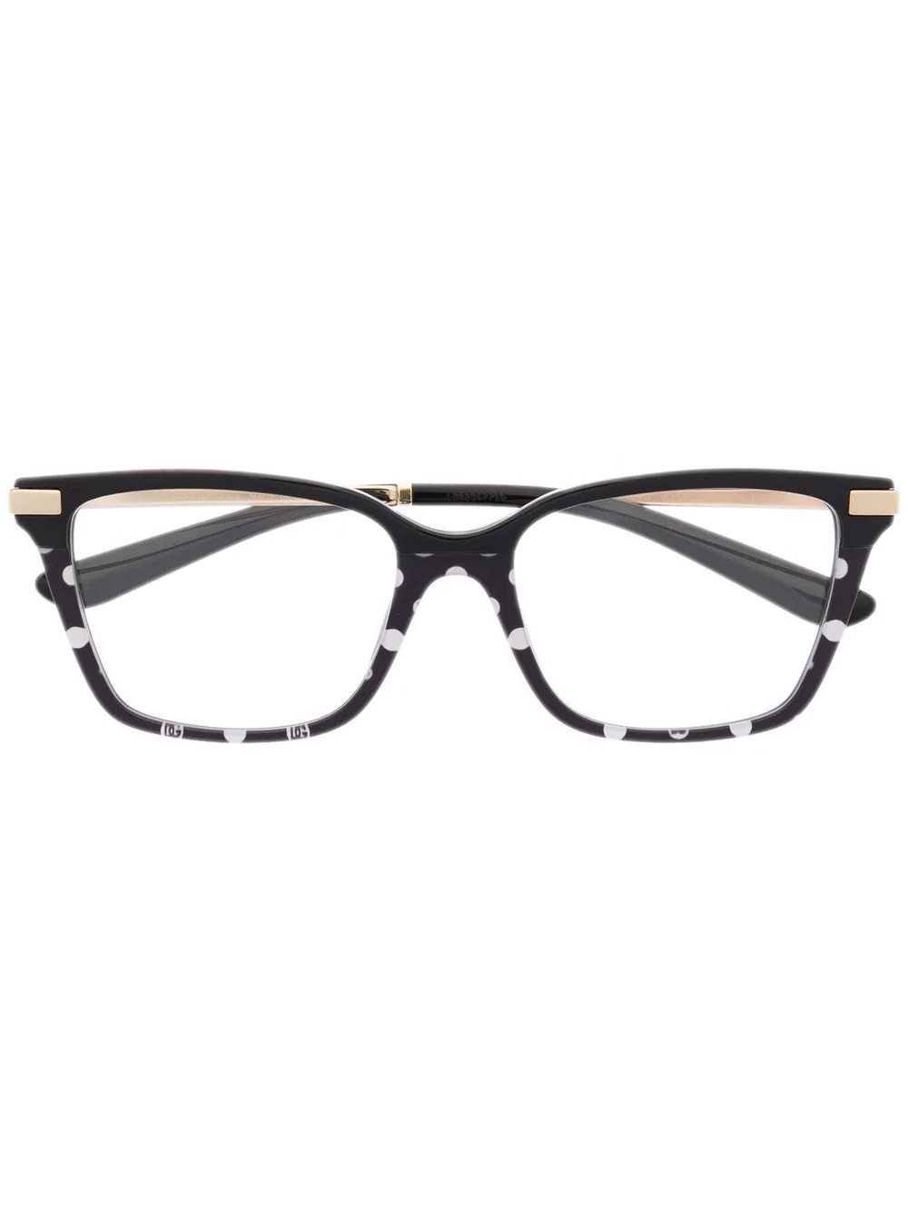 DG3345 polka-dot rectangular glasses - 1