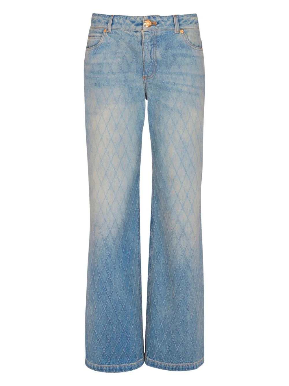 diamond-stitched jeans - 1