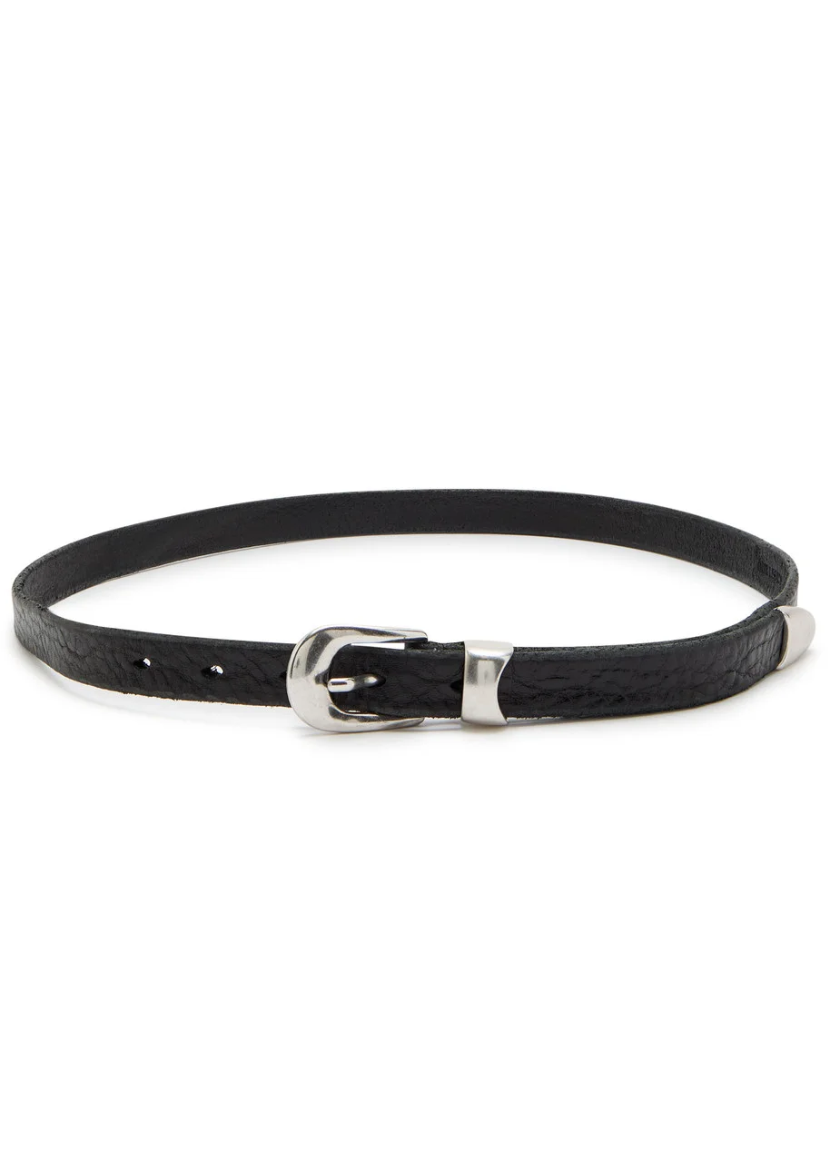 Our Legacy Distressed Grained Leather Belt - 1