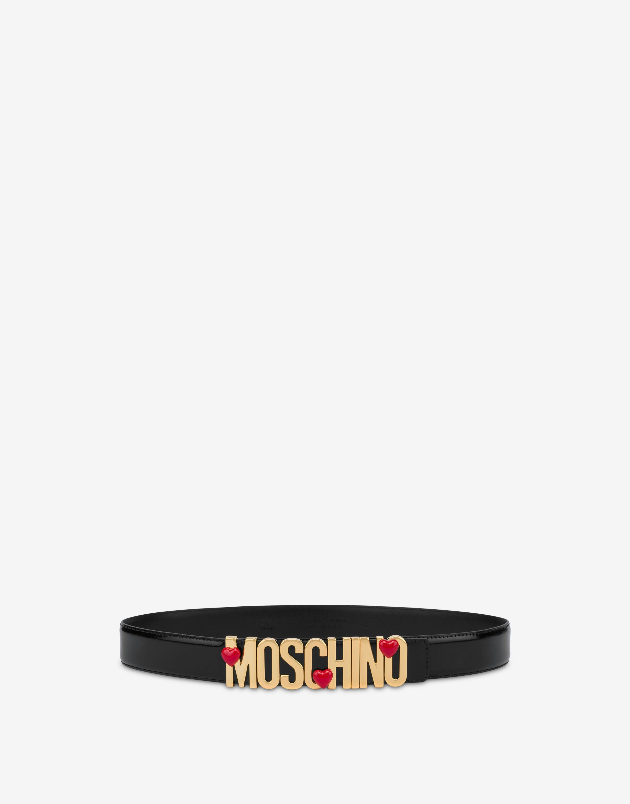 HEART LOGO CALFSKIN BELT - 1