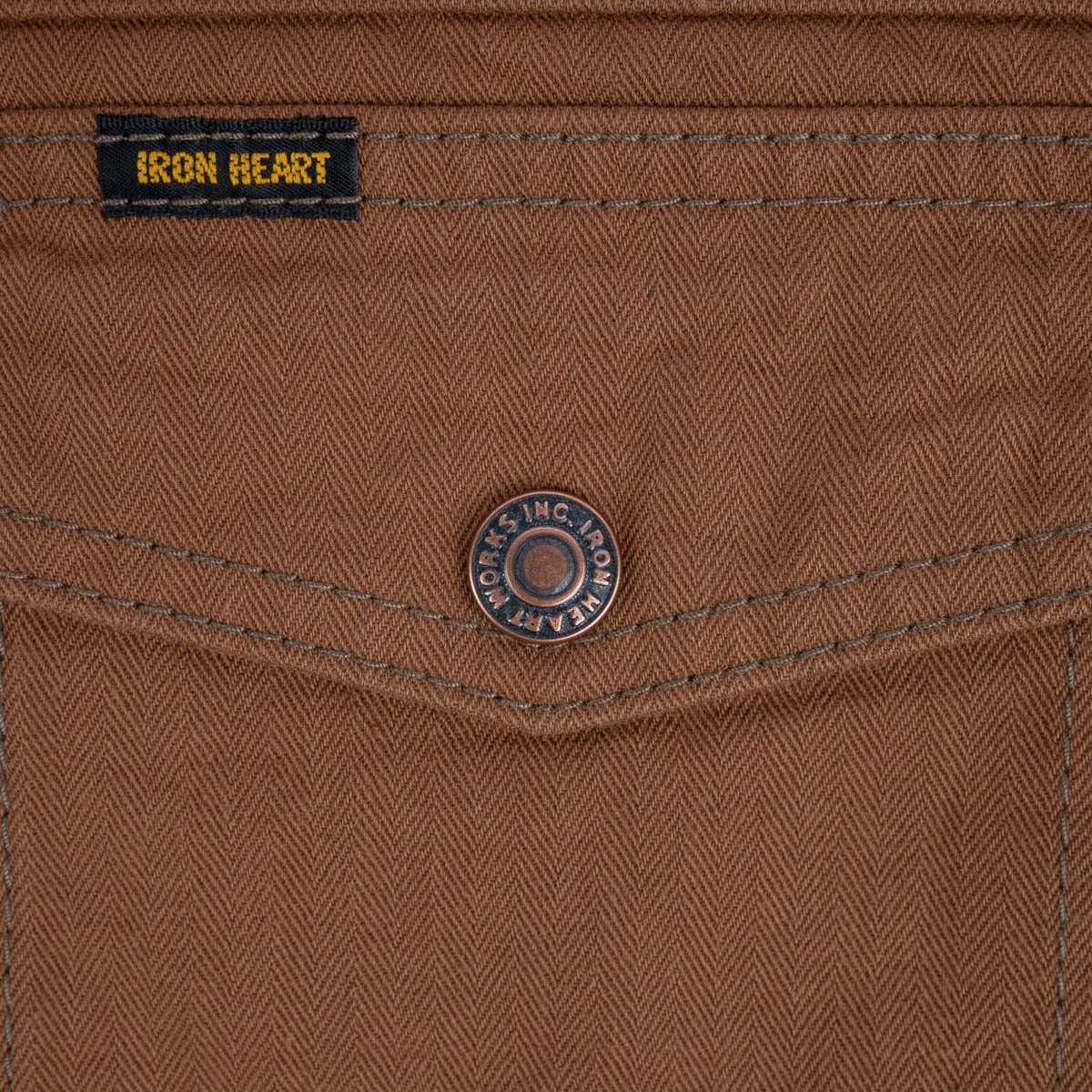IHJ-124-BRN 10oz Herringbone Work Jacket - Brown - 11