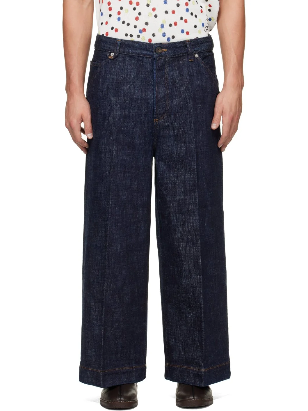 Blue 'Le de-Nîmes' Jeans - 1