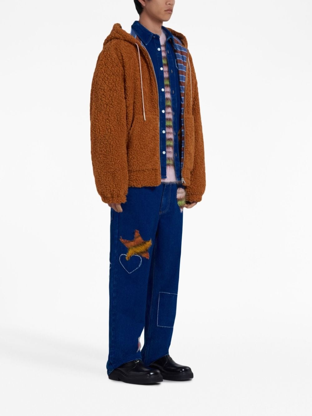 striped crew-neck jumper - 2
