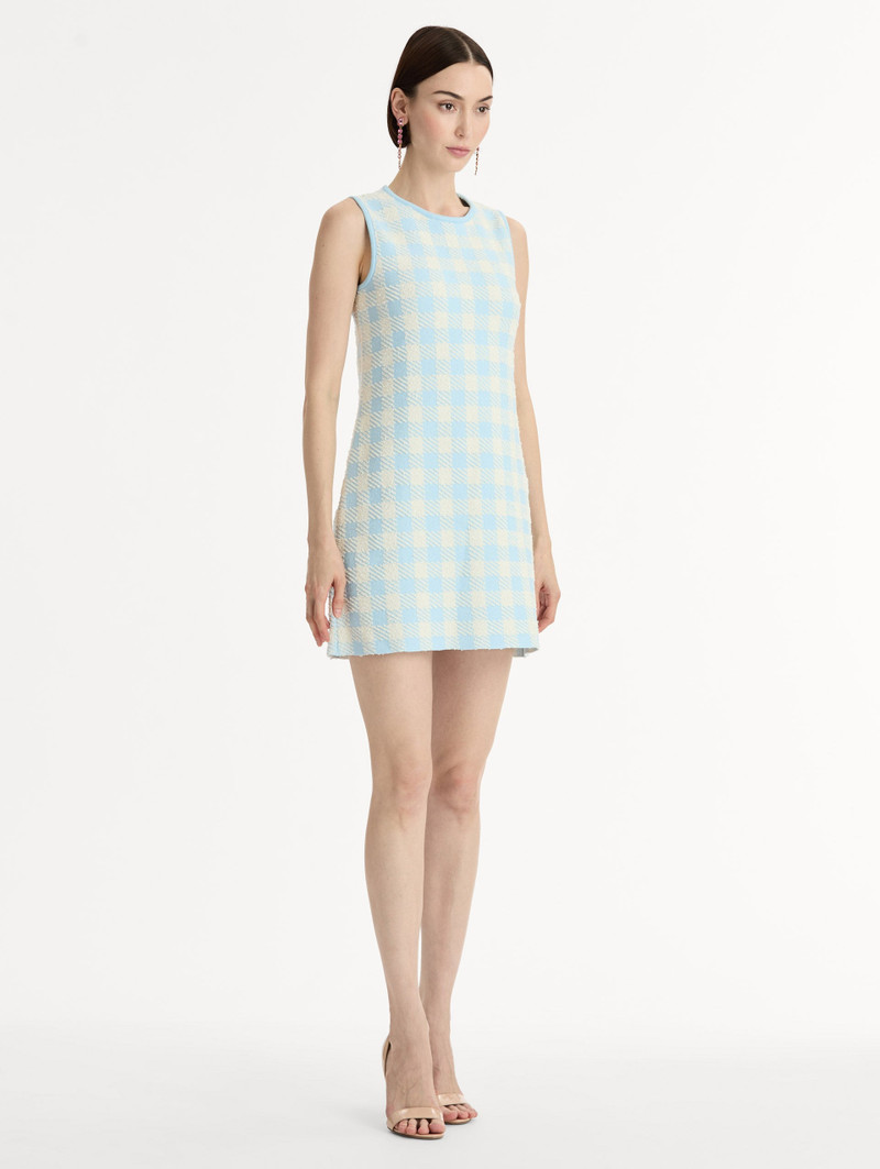 GINGHAM JACQUARD SHIFT DRESS 4