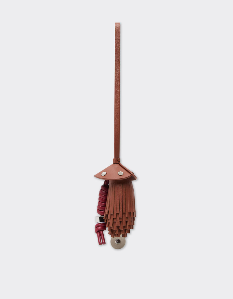Nappa leather charm with scooby and fringes 1