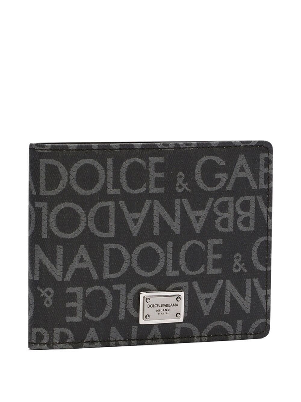 logo-jacquard bi-fold wallet - 3