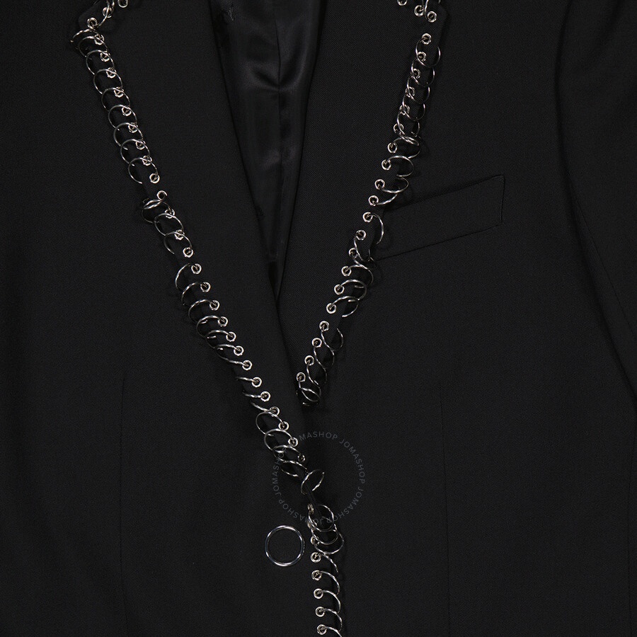 Burberry Black Sidon Ring-pierced Boxy Blazer - 7