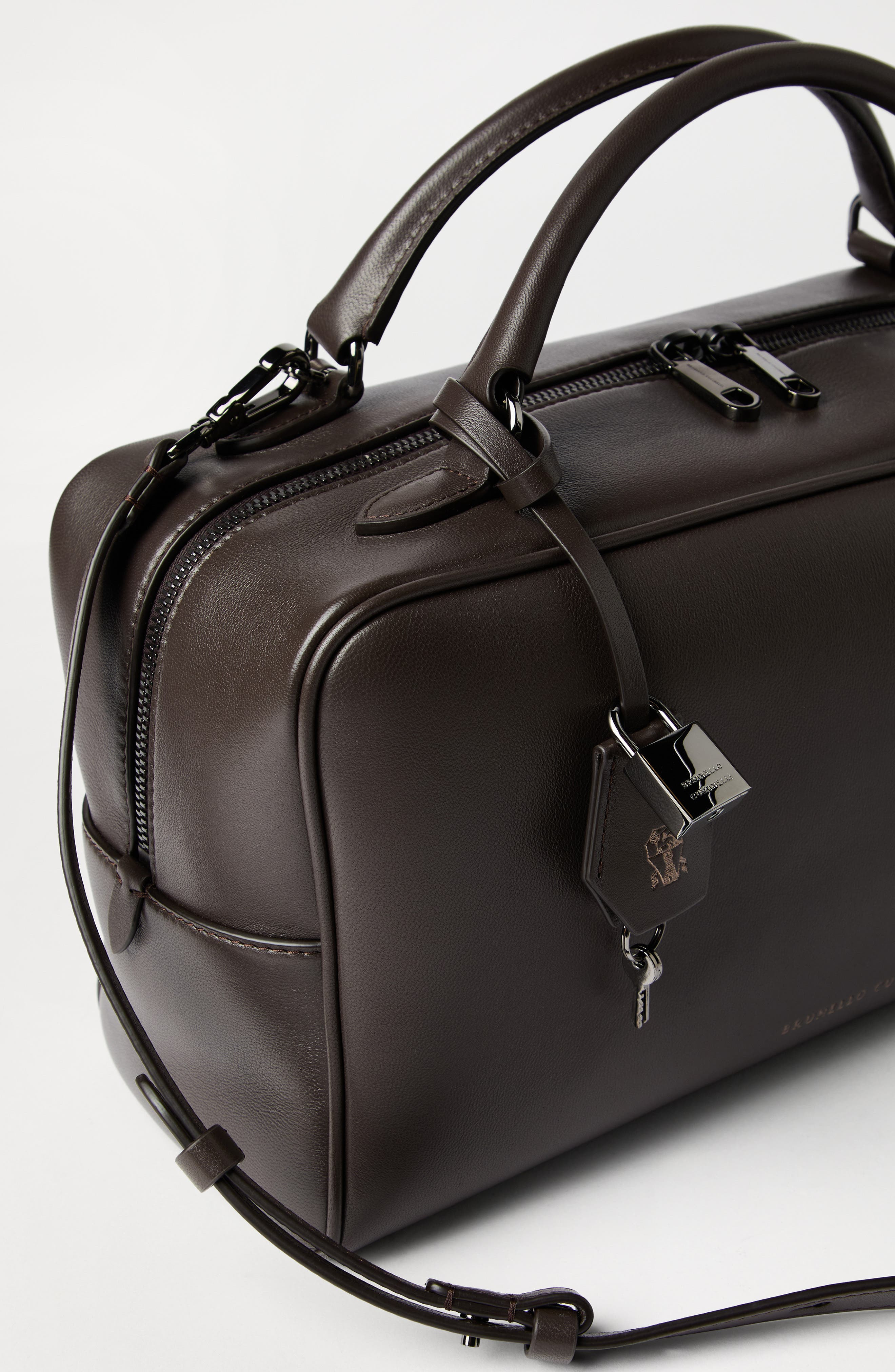 Brunello Cucinelli Nappa Boston Explorer bag in Rust Brown at Nordstrom - 4