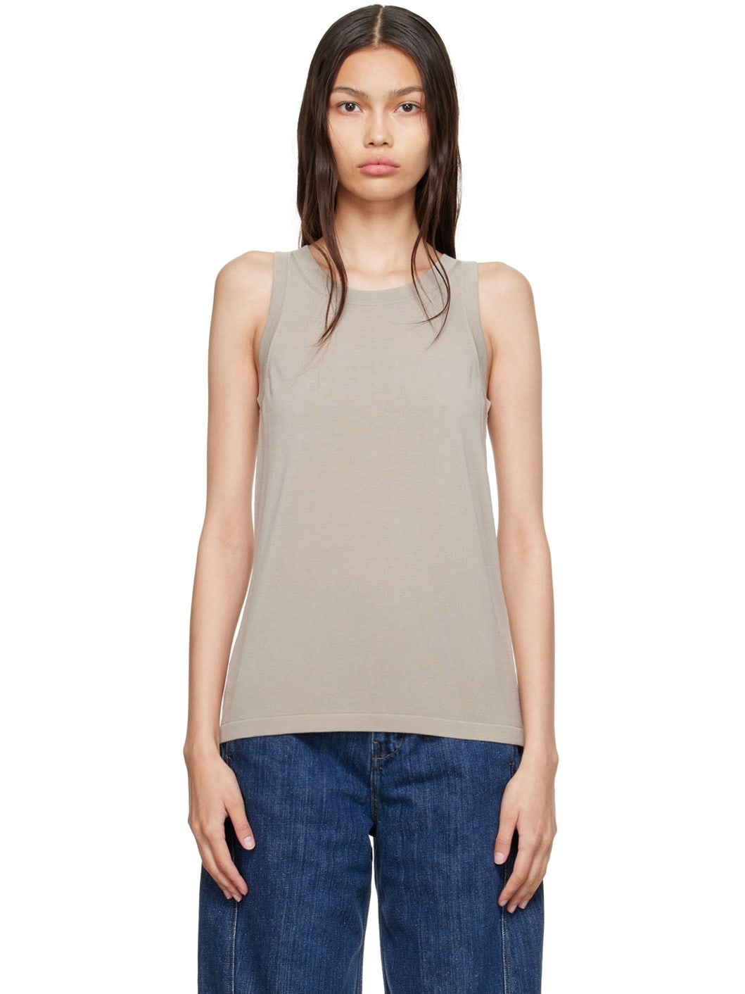 Taupe Circa Tank Top - 1