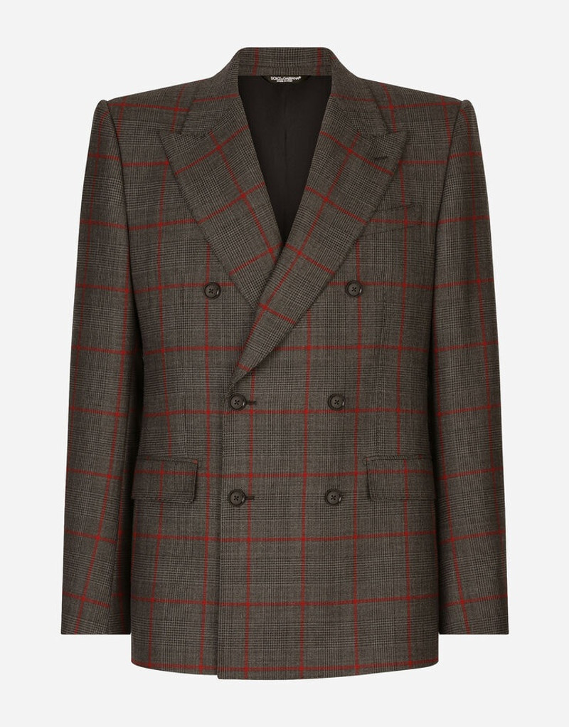 Double-breasted glen plaid Sicilia-fit suit - 1