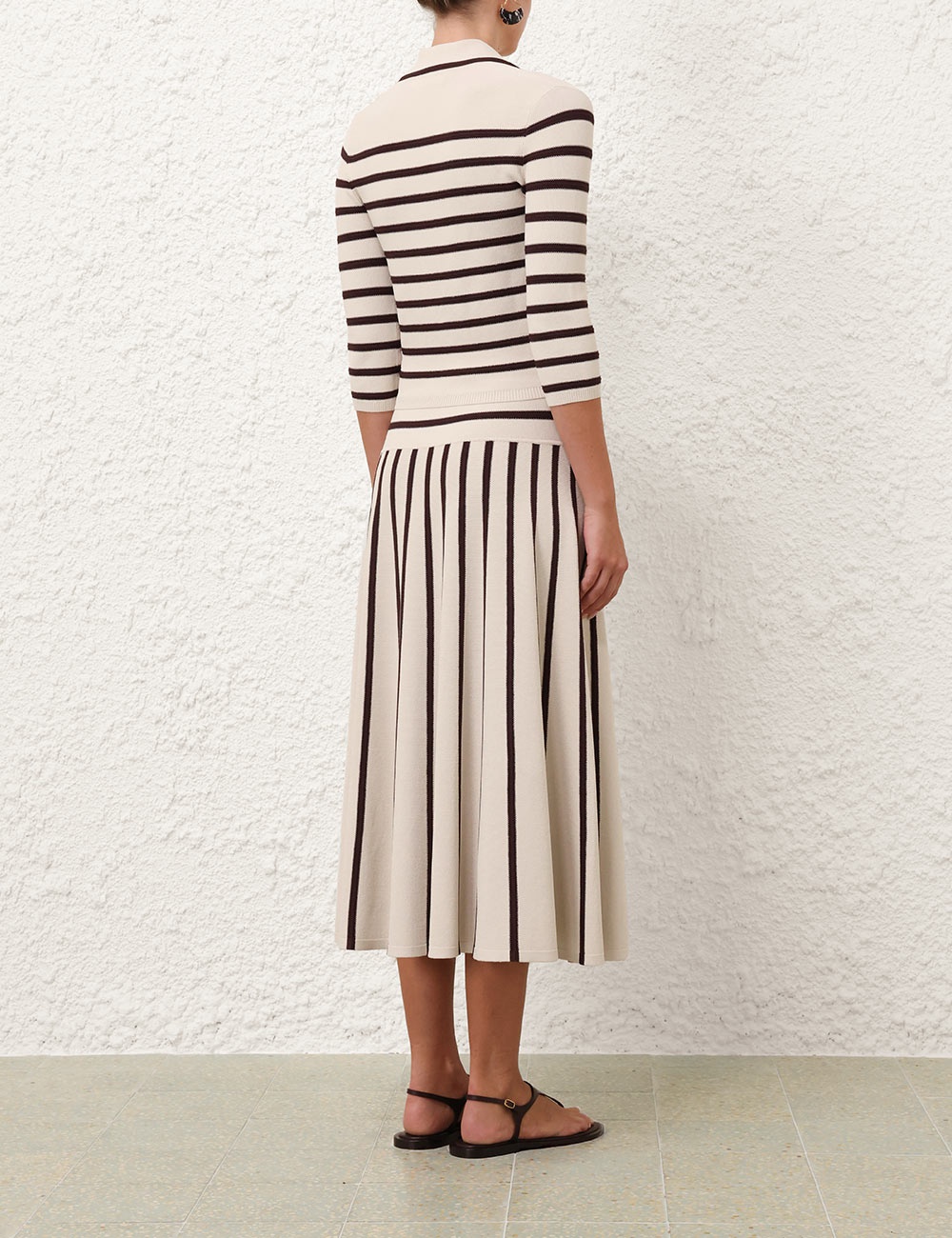 ILLUMINATE STRIPE MIDI SKIRT - 4