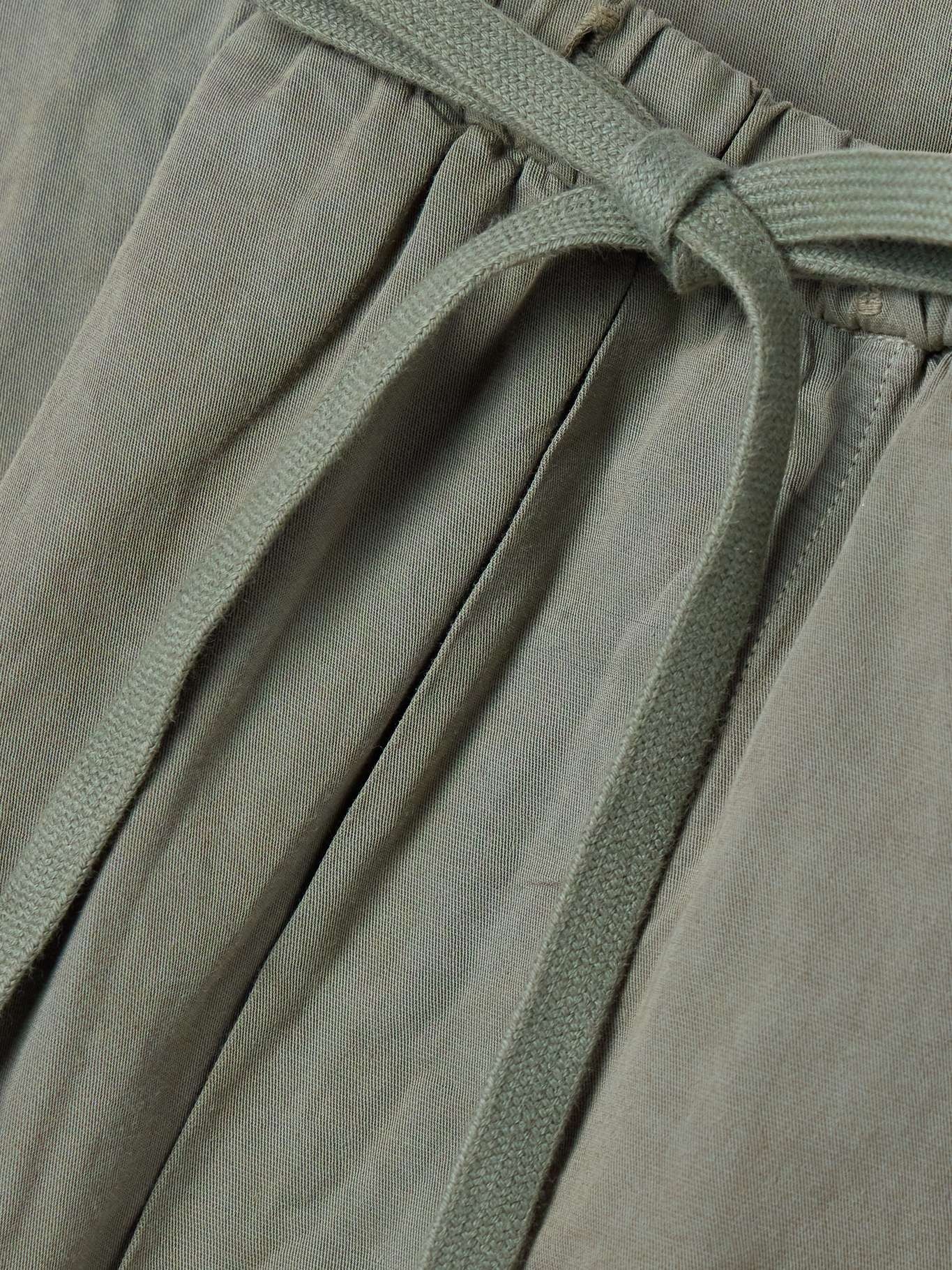 Aurora cotton and linen-blend wide-leg pants Army green - 5