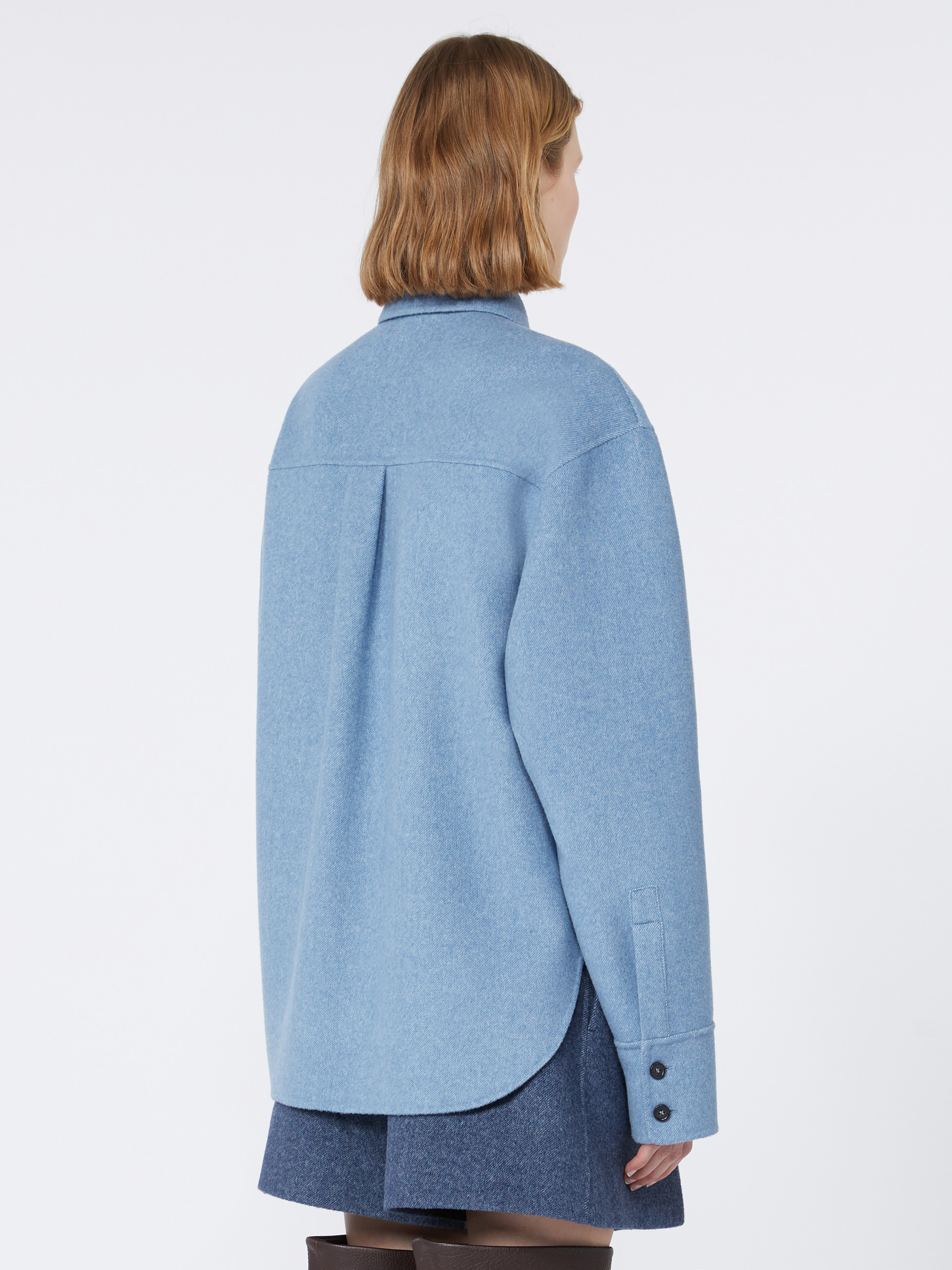 PALPITI Oversized pure wool shirt - RUNWAY - 4