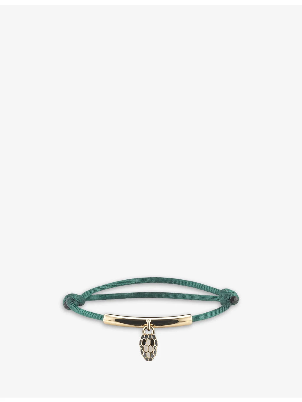 Serpenti Forever cord and gold-plated brass charm bracelet - 1