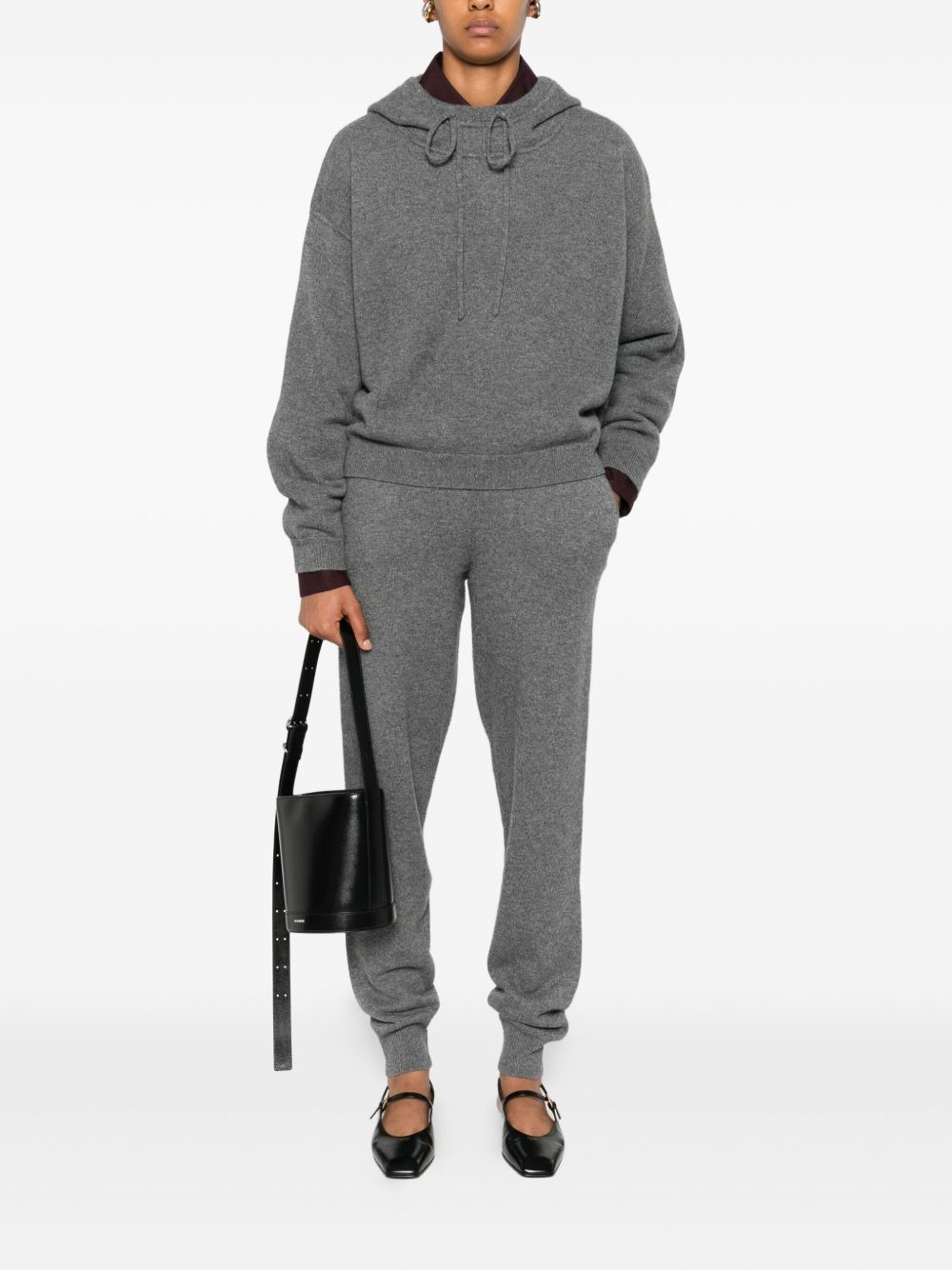 elastic-cuffed cashmere trousers - 2