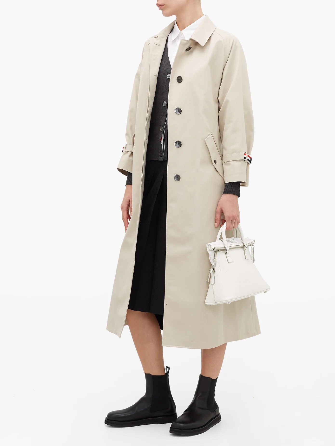 Belted twill trench coat - 2