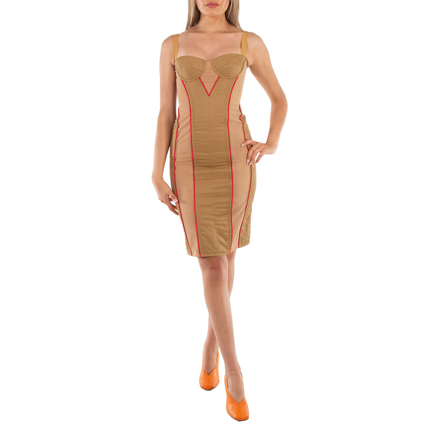 Burberry Ladies Camel Alanis Corset Mini Dress - 3