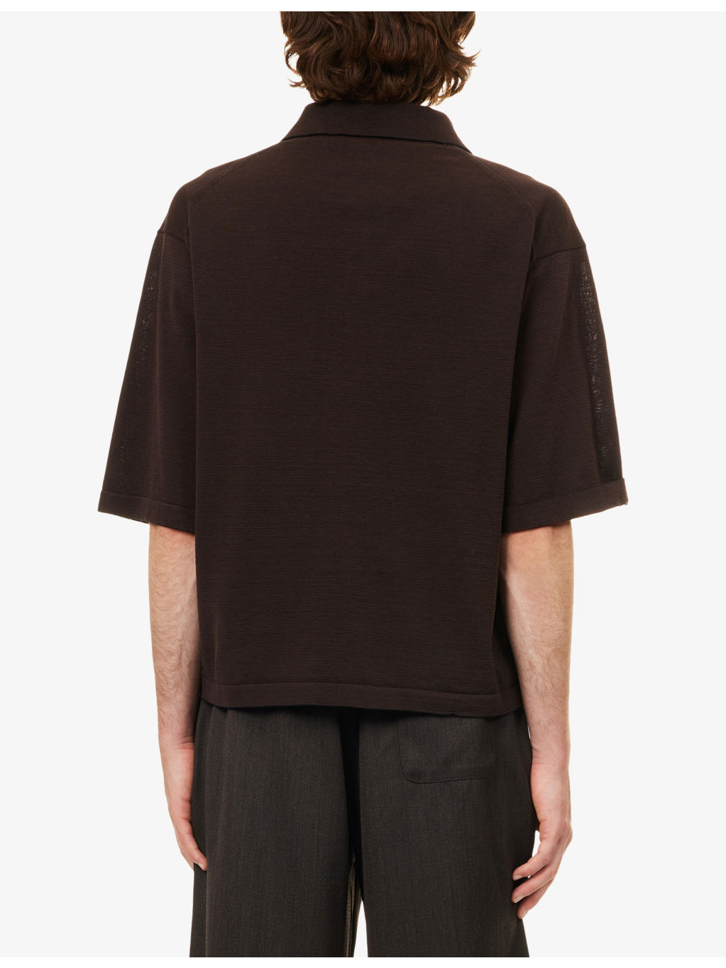 Lino Short-Sleeve Knitted Polo Top - 4