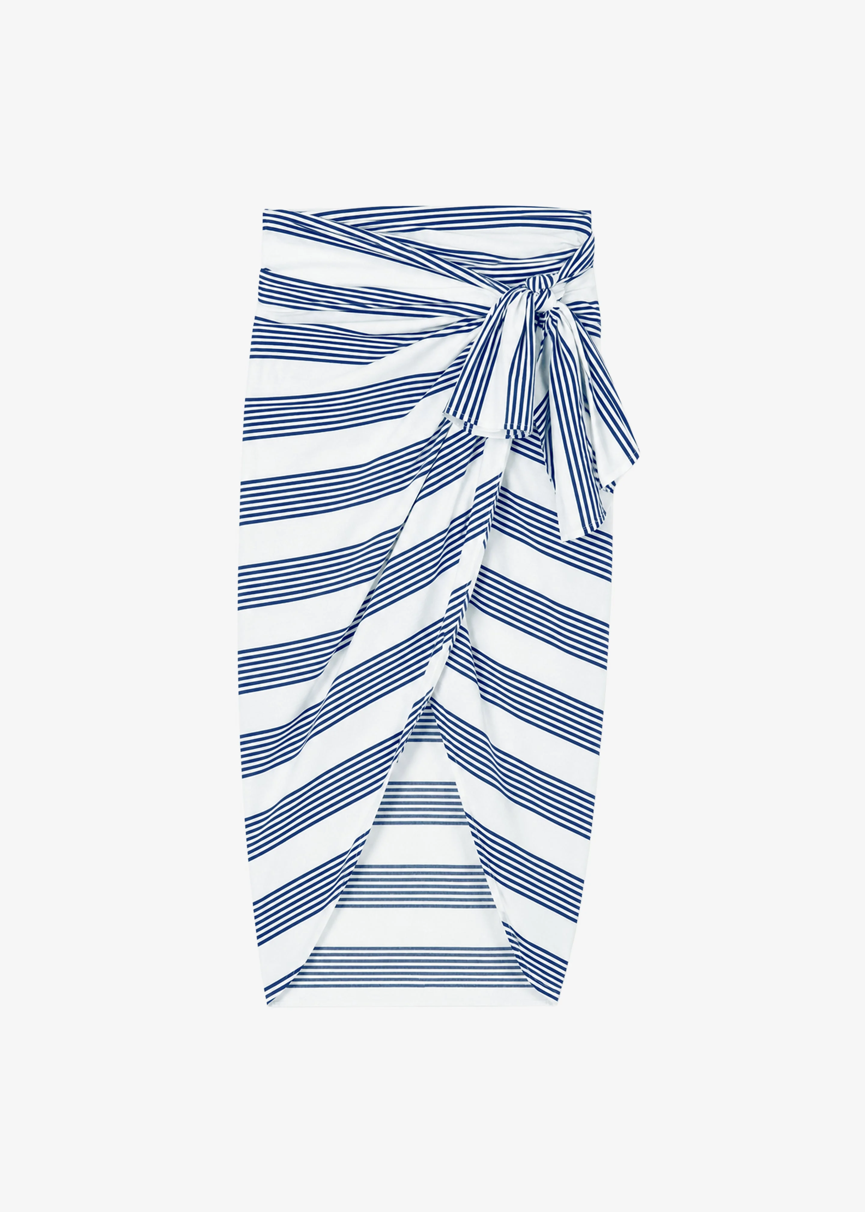 Thira Wrap Skirt - Navy/White Stripe - 1