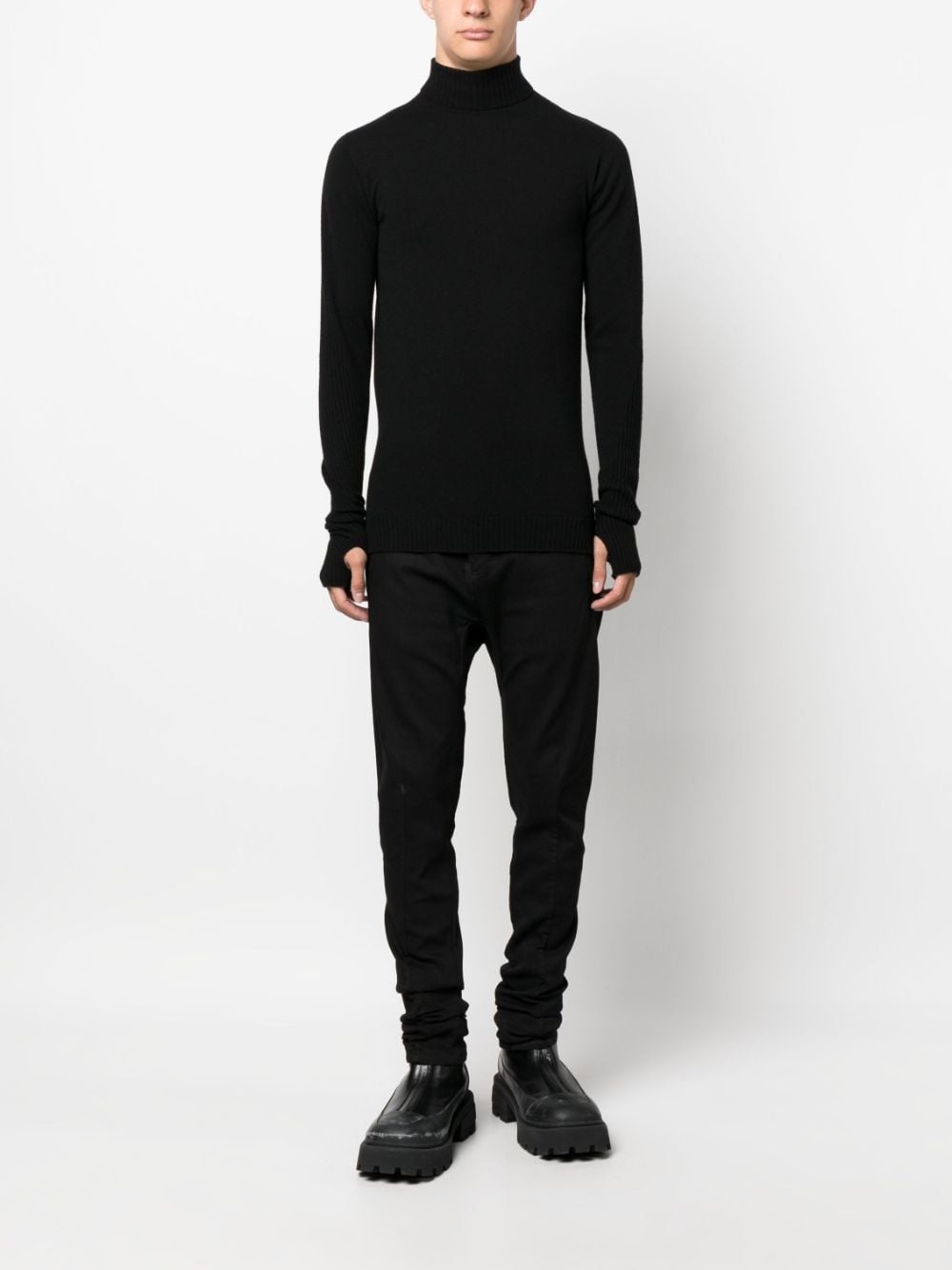 ribbed-detail cashmere sweatshirt - 2