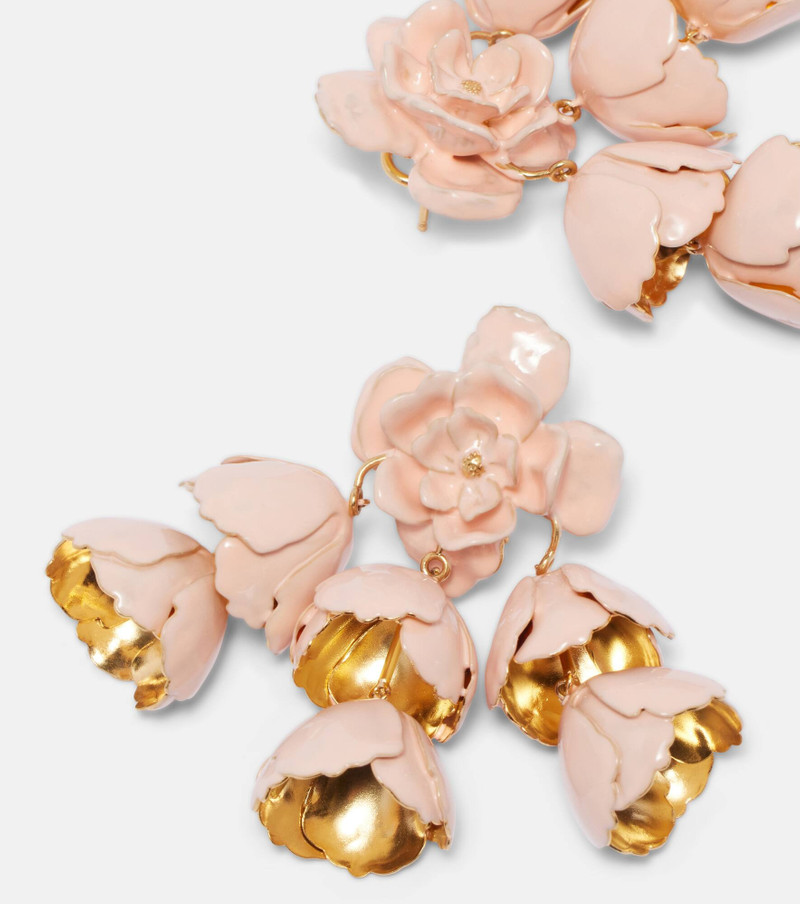 Flower Cloud enamel drop earrings 4