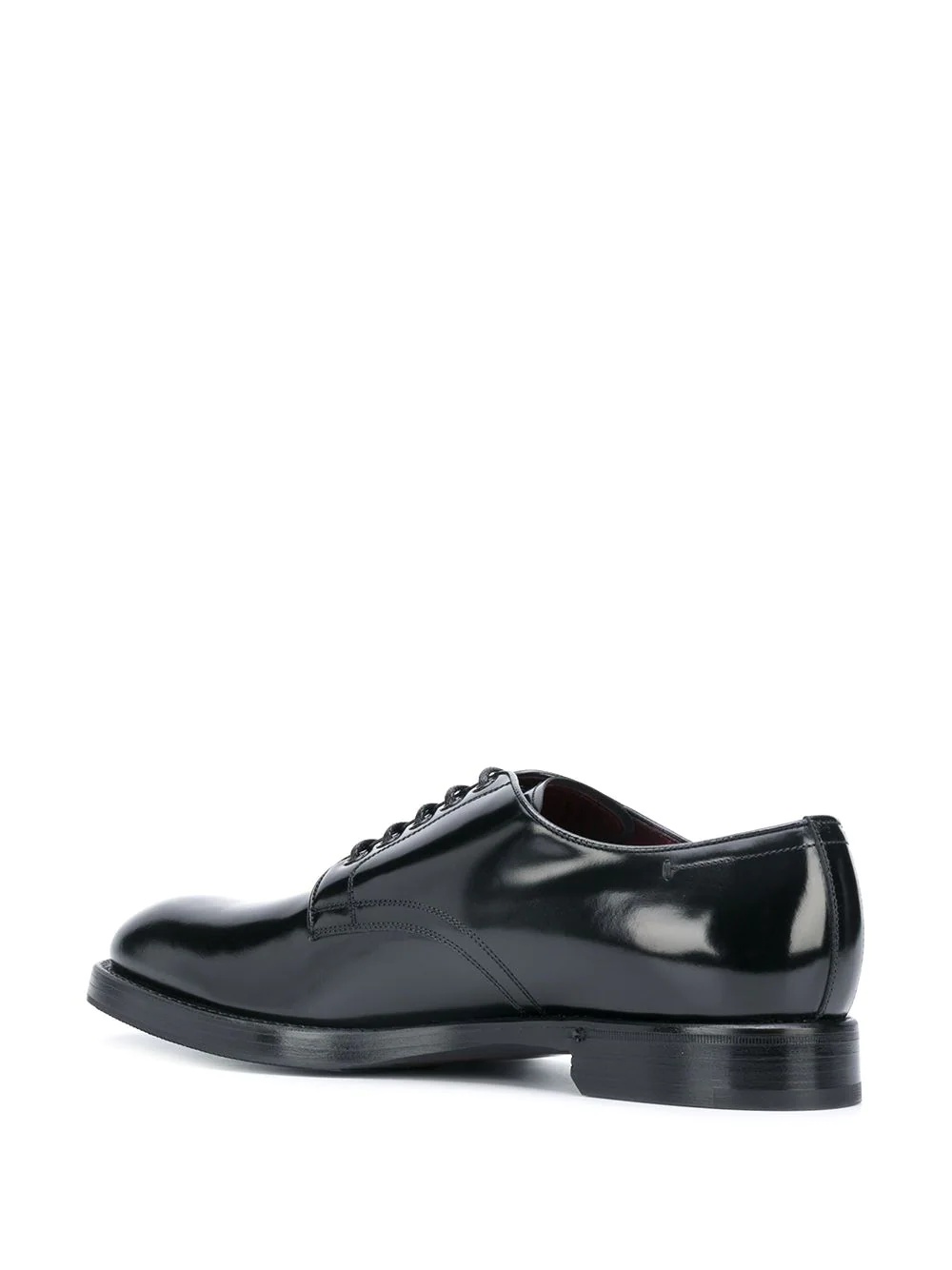 brushed leather derby shoes - 3