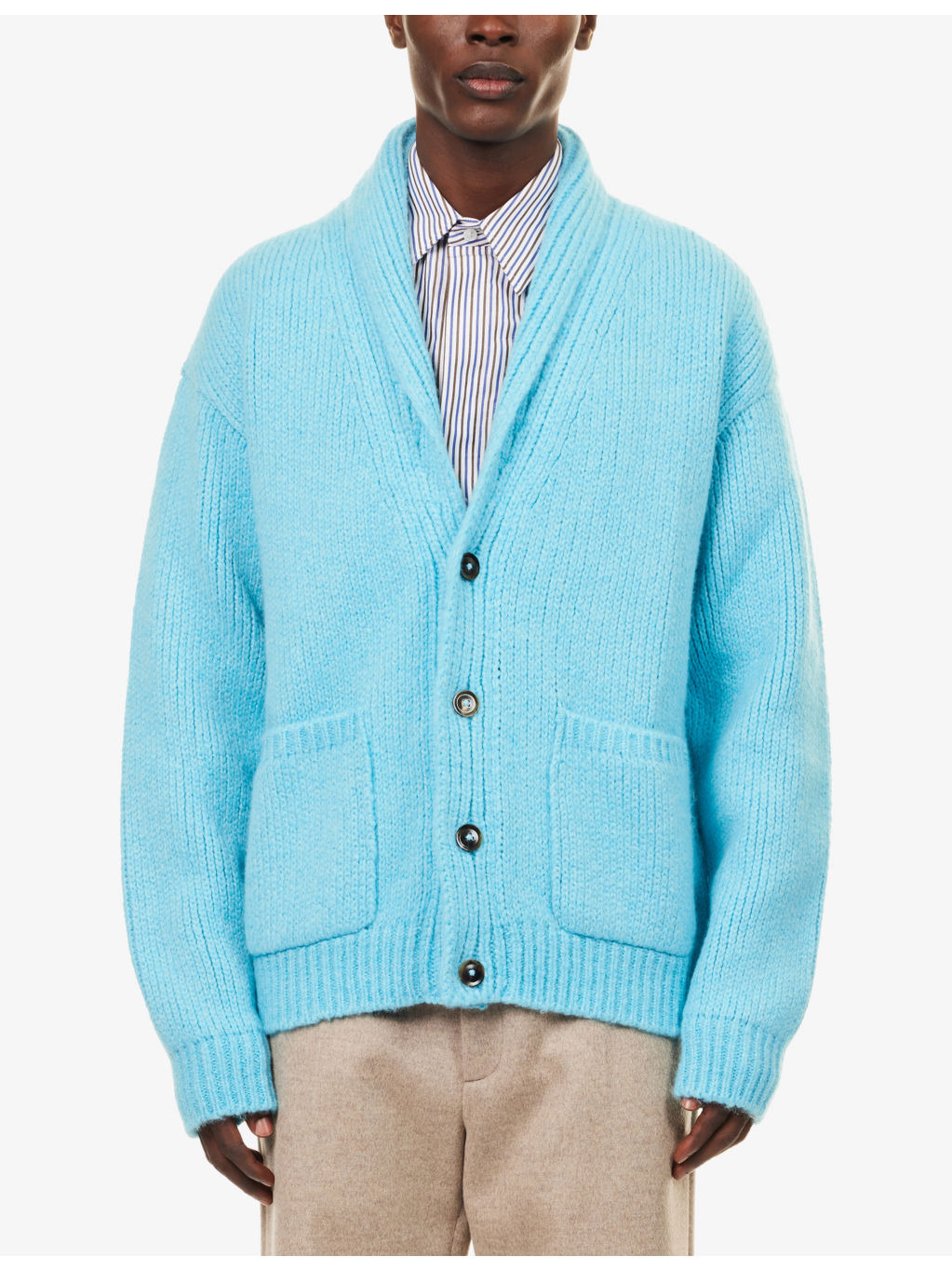 Shawl-Collar Regular-Fit Cashmere Cardigan - 3