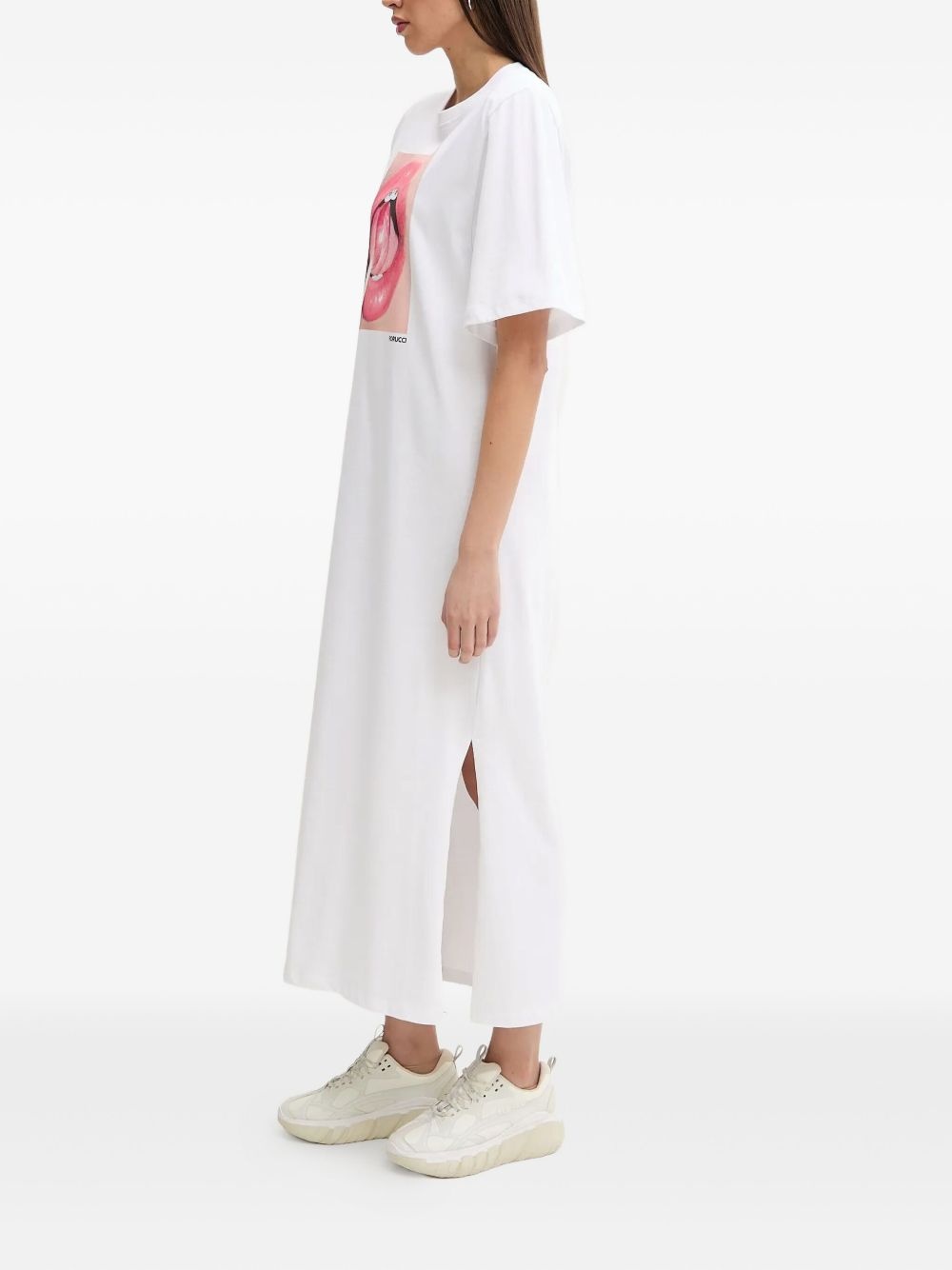 lollipop-print T-shirt maxi dress - 2
