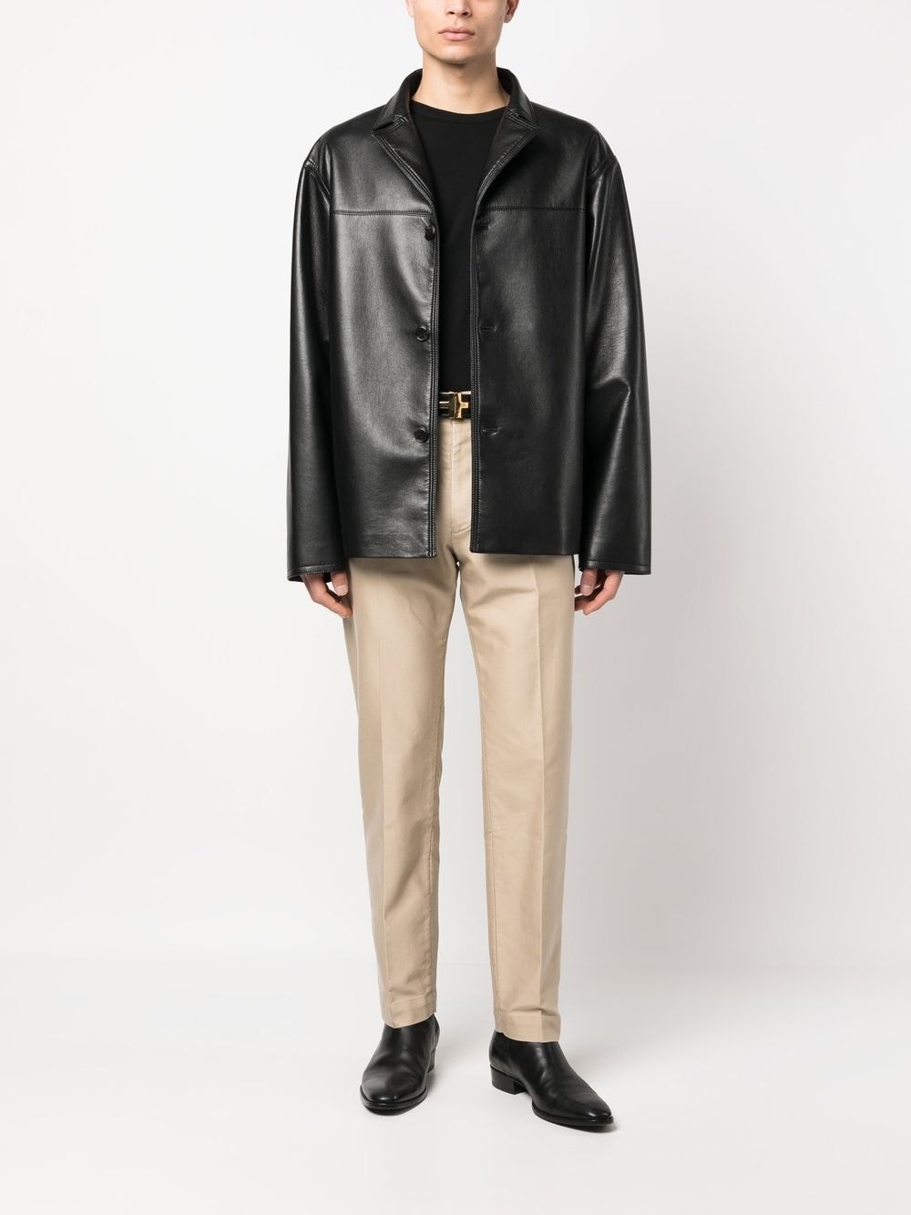 tapered cotton trousers - 2