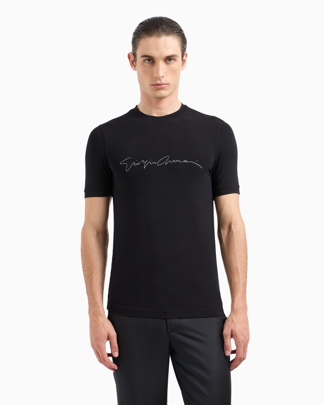 STRETCH BAMBOO-VISCOSE JERSEY T-SHIRT - 4