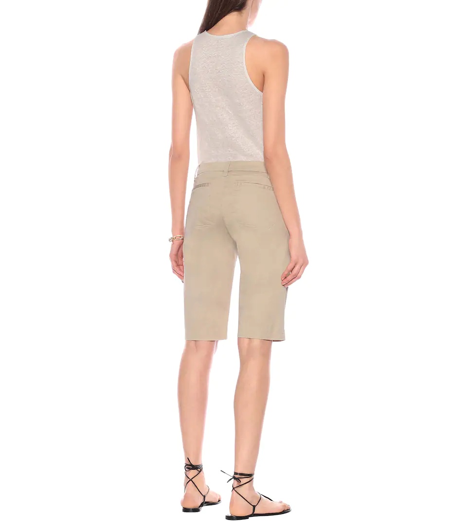 Mid-rise cotton Bermuda shorts - 3