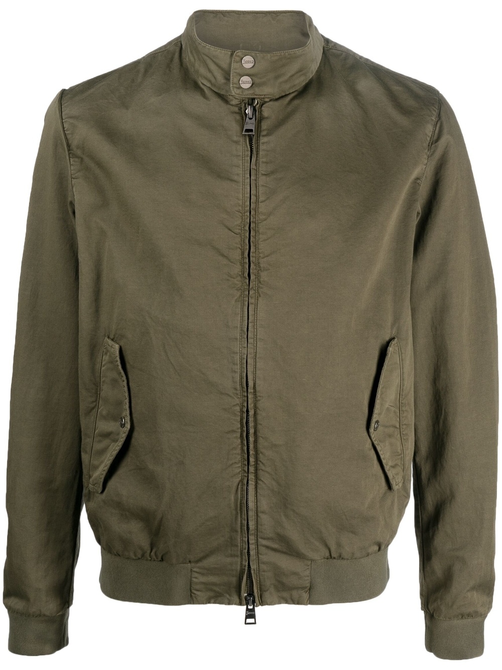 Cazadora cotton-linen bomber jacket - 1