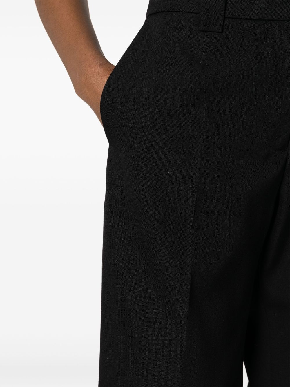 virgin wool straight-leg trousers - 5