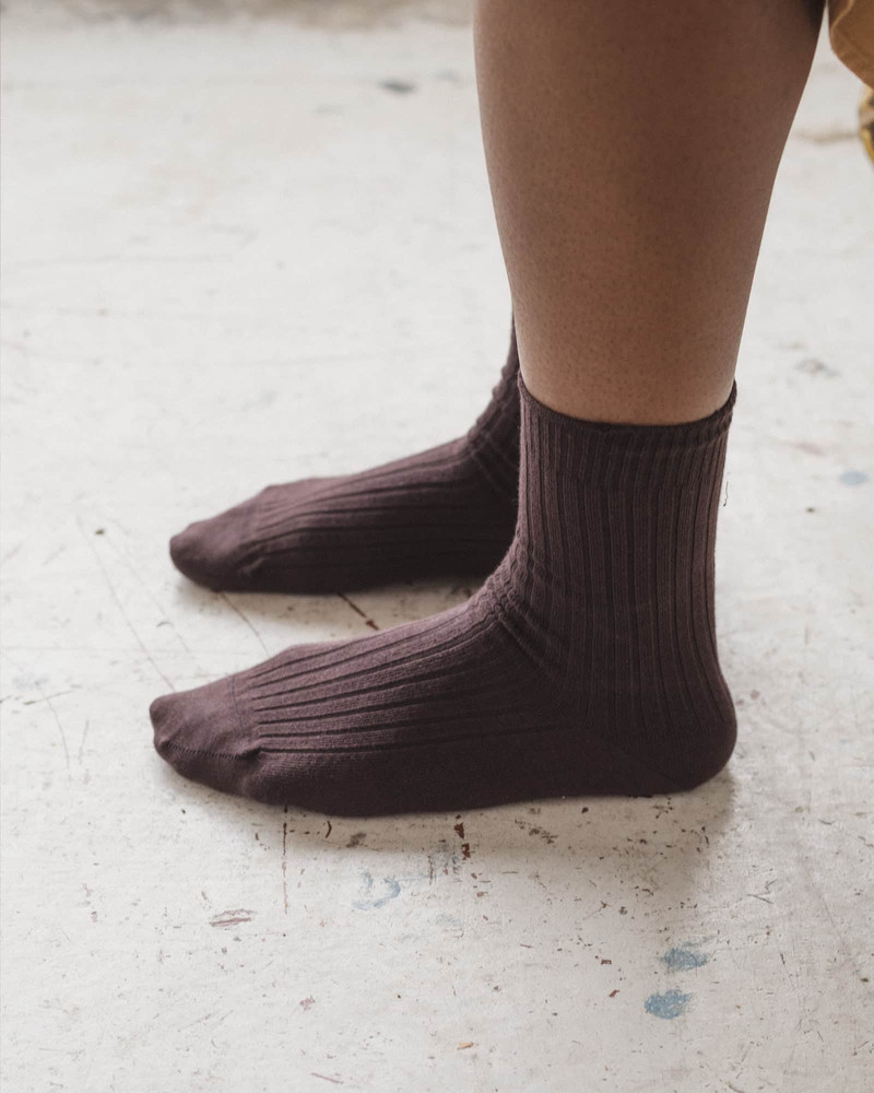 Rib Overankle Socks - Organic Cotton Rib 4