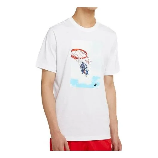 Men's Nike Pattern Printing Short Sleeve White T-Shirt CK9514-100 - 1