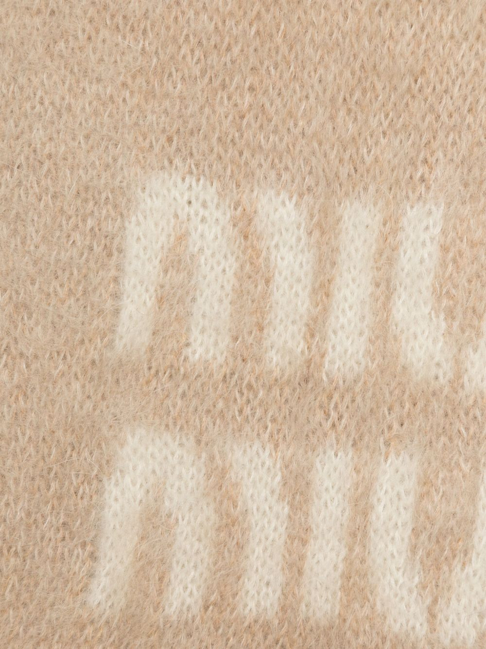 logo-jacquard fringed scarf - 2
