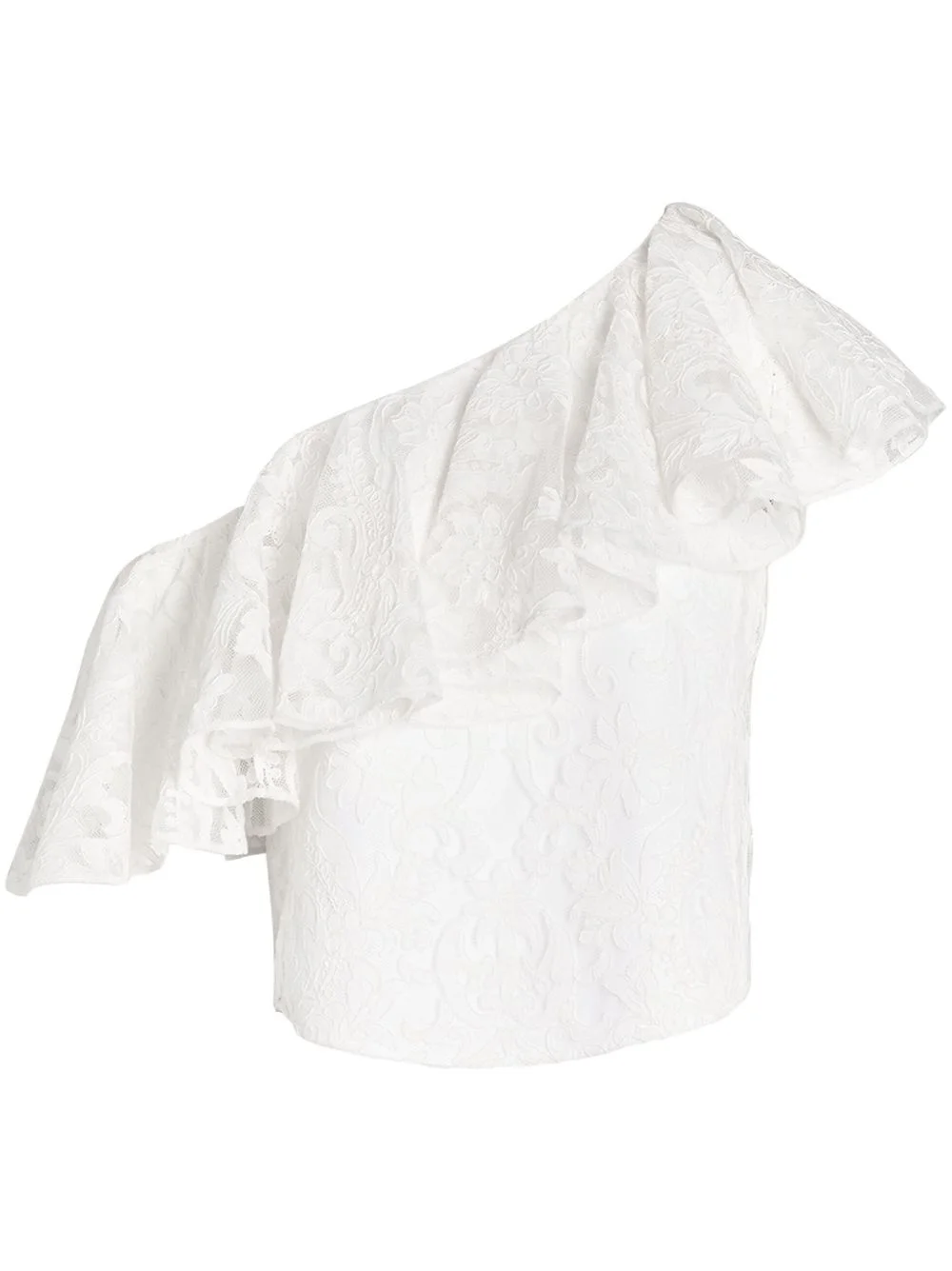 one-shoulder lace blouse - 1