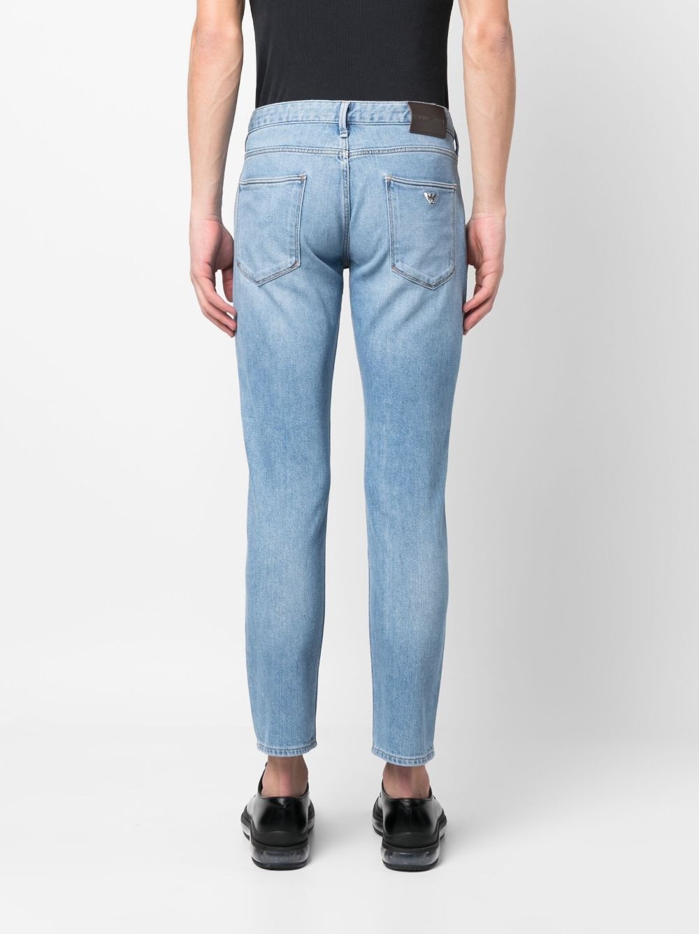 slim-fit faded jeans - 4