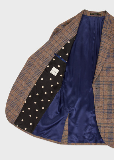 Paul Smith The Bloomsbury - Easy-Fit Brown Cotton-Linen Check Blazer outlook