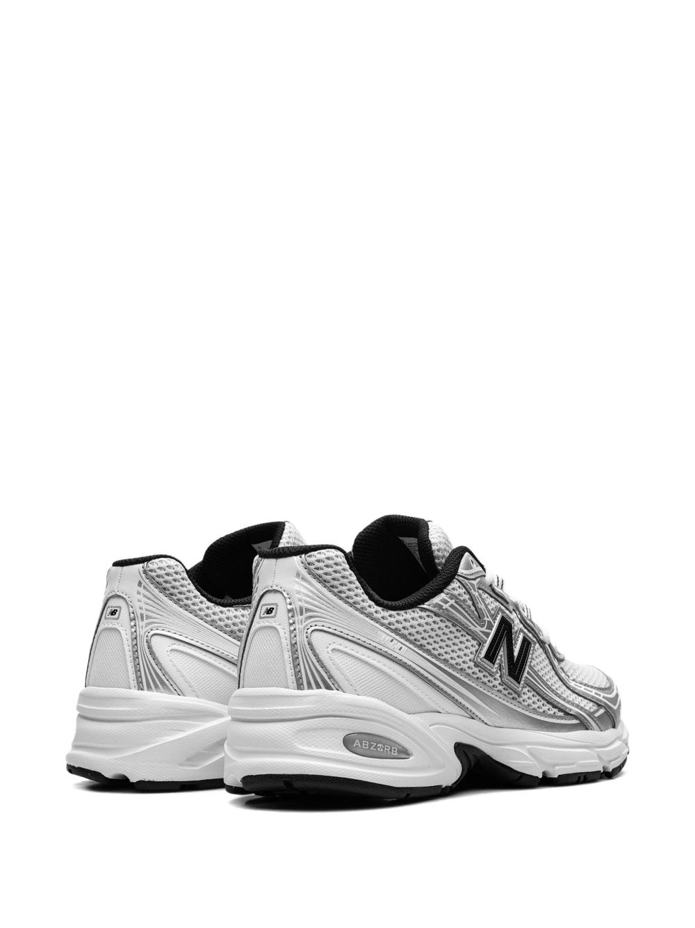 740 "White Silver/Metallic Black" sneakers - 3