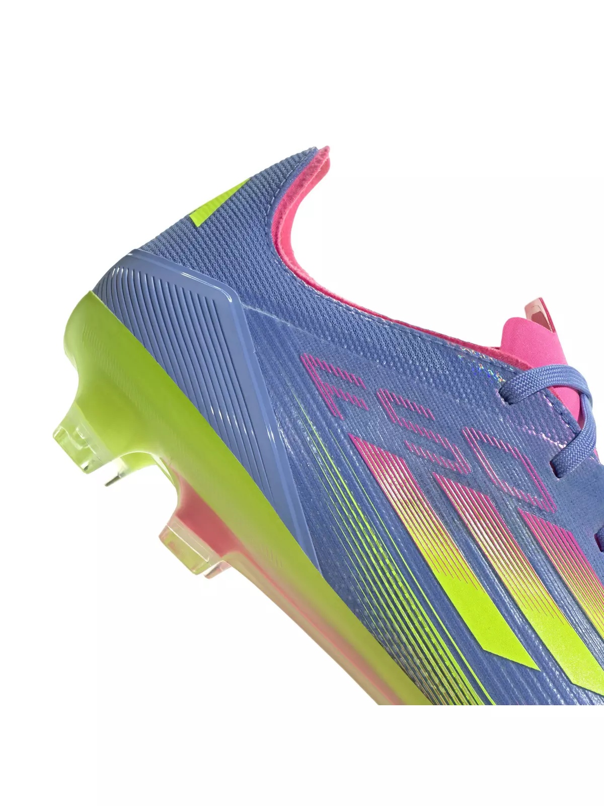 F50 Pro FG "Blue Fusion/Lucid Lemon/Lucid Pink" Unisex Soccer Cleat - 7