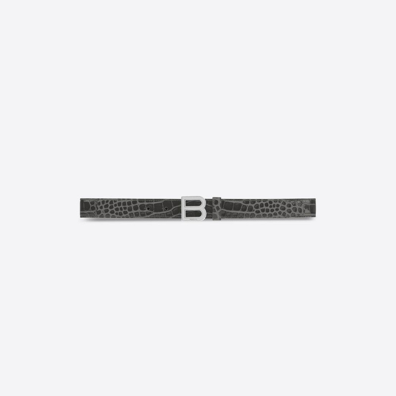Women's Hourglass Thin Belt  in Grey 1